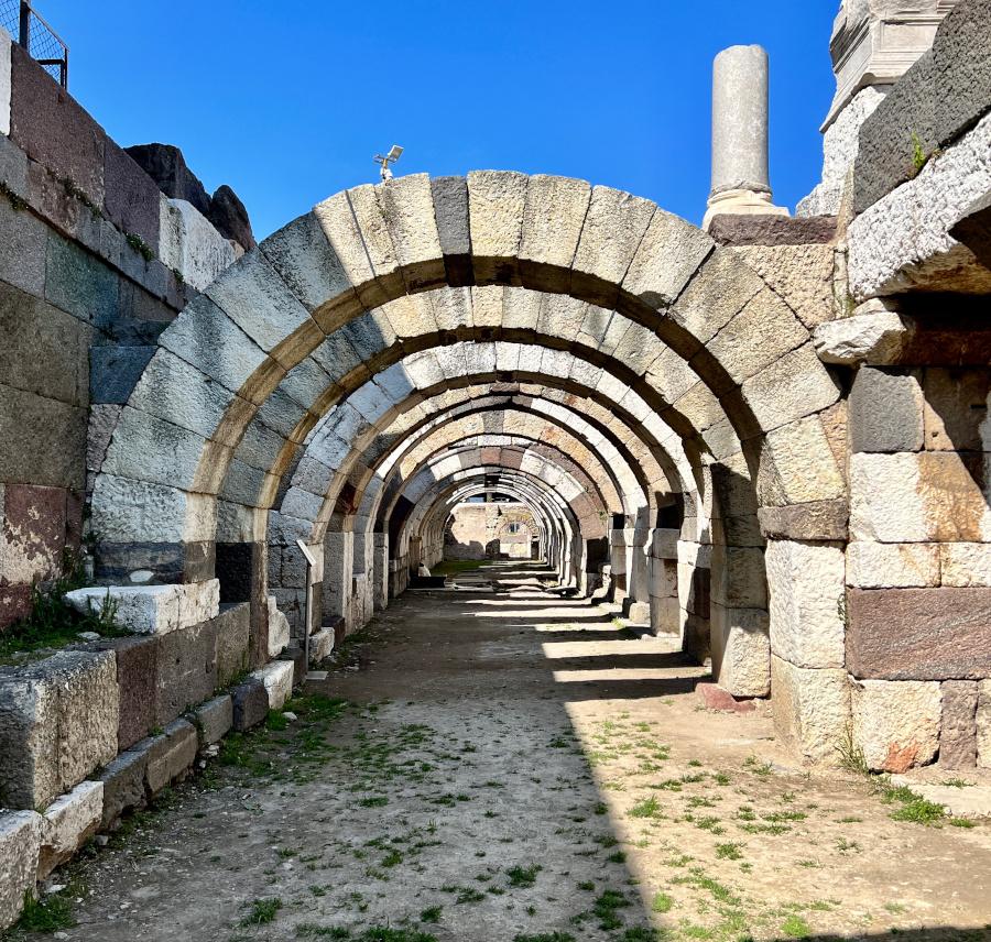 Smyrna Agora Ancient City (Konak) in Izmir, Turkey